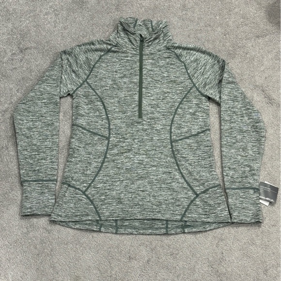 NWT Eddie Bauer Solstice Half Zip Long Sleeve Marbled Active Top - Picture 3 of 10